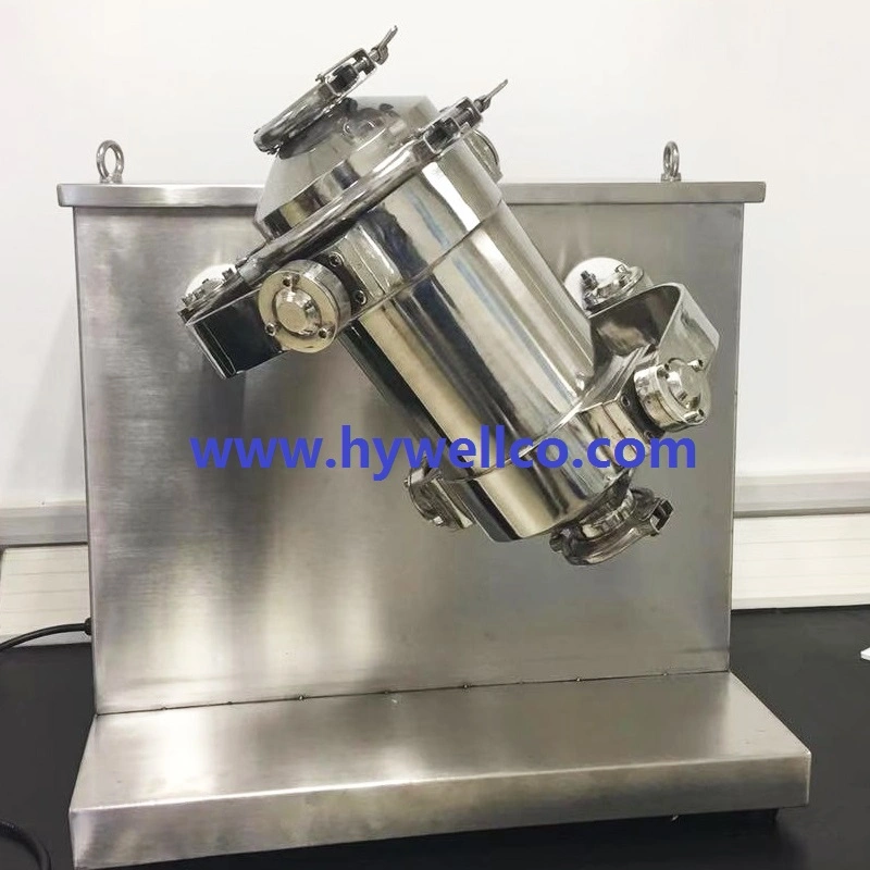 1L to 20L Interchangeable Hopper / Barrel Lab Three Dimensional Mixer for Dry Powder